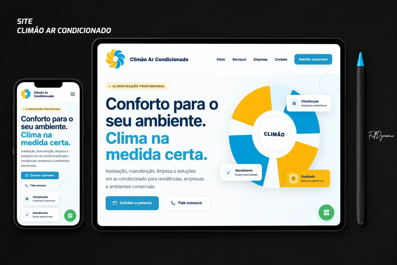 Site desenvolvido para Climão Ar Condicionado
